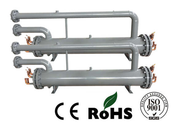 R22 Refrigerant Industrial Shell And Tube Heat Exchanger With Seamless Steel Pipe Shell Material