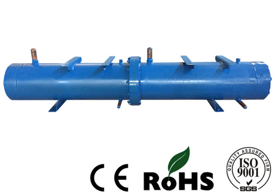 R407c Refrigerant Titanium Shell And Tube Heat Exchanger Brine Water Tube Medium