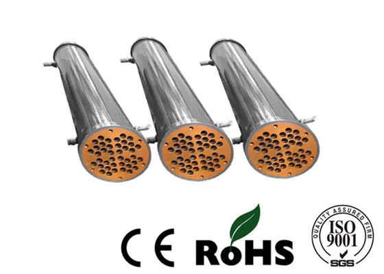 Sulfate Solution U Heat Exchanger , Shell &amp; Tube Condenser R410A Refrigerant