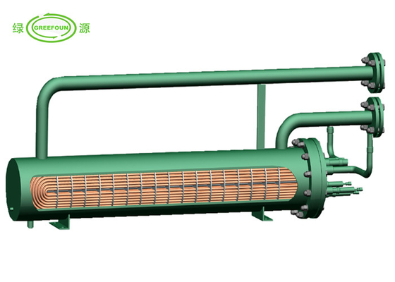 CE Customized Color Shell And Tube Evaporator R22 R134a R407C R410A