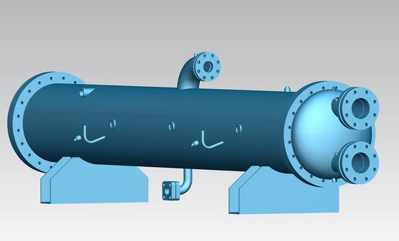 High pressure design factory pure titanium shell and tube evaporator single circuit for marine water